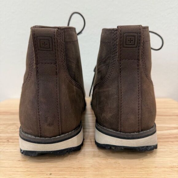 5.11 Tactical Mission Ready Mens Size 13 Chukka Boots Brown Leather Vibram Sole - Picture 3 of 9